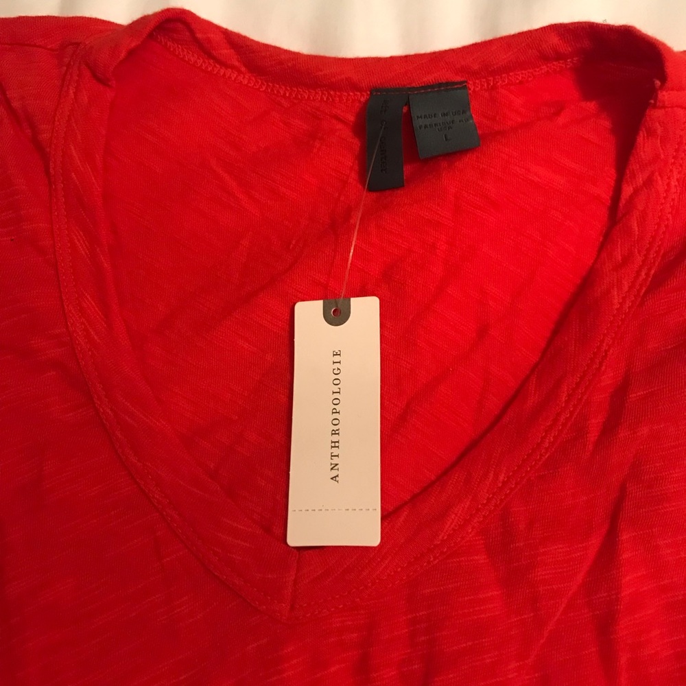 Red/Rouge Anthropologie Top New With Tags
